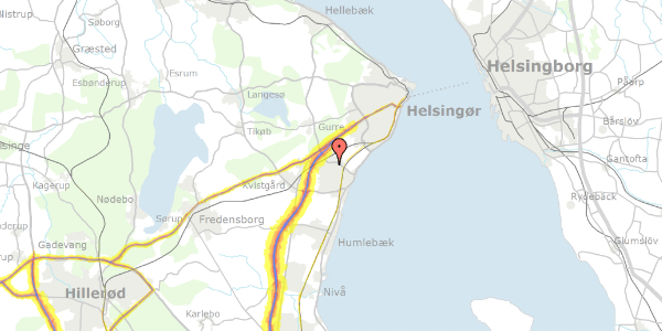 Trafikstøjkort på Bygmarken 4, 3060 Espergærde