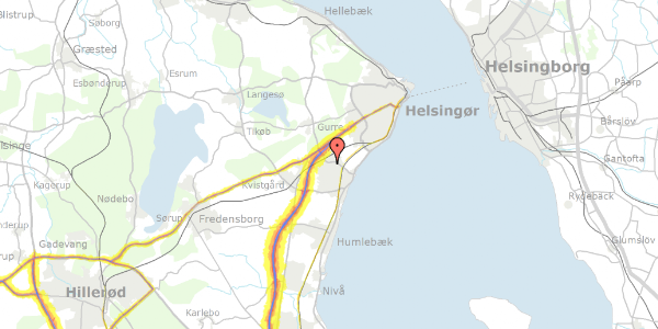 Trafikstøjkort på Bygmarken 7, 3060 Espergærde