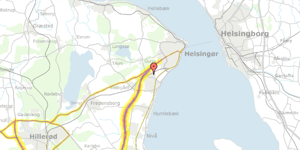 Trafikstøjkort på Dortevej 18, 3060 Espergærde