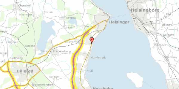 Trafikstøjkort på Dyremosevej 7, 3060 Espergærde