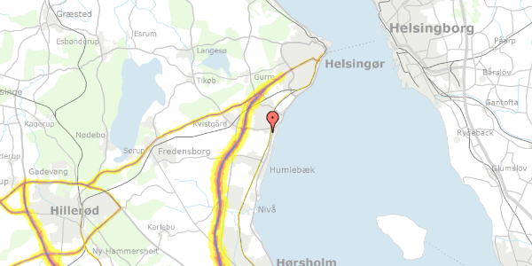 Trafikstøjkort på Dyremosevej 17, 3060 Espergærde