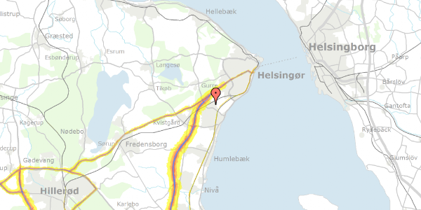 Trafikstøjkort på Elsevej 5, 3060 Espergærde