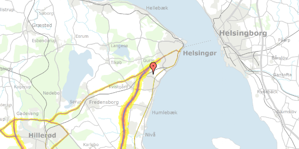 Trafikstøjkort på Elsevej 6, 3060 Espergærde