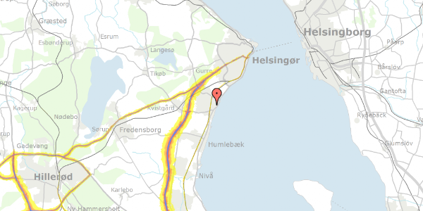 Trafikstøjkort på Ewaldsvej 14, 3060 Espergærde