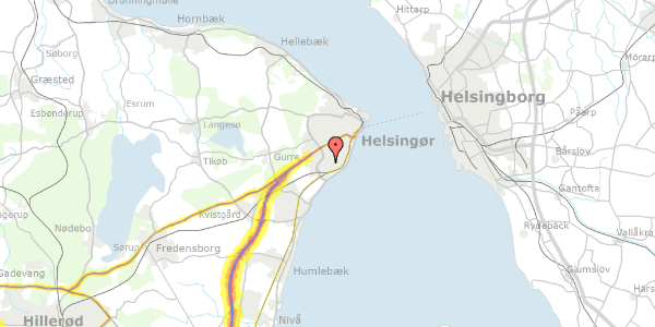 Trafikstøjkort på Fokken 6, 3070 Snekkersten