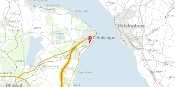 Trafikstøjkort på Fokken 46, 3070 Snekkersten