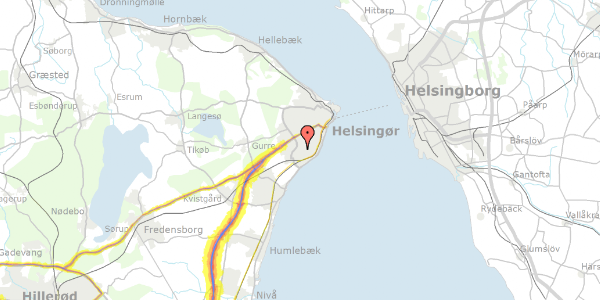 Trafikstøjkort på Fokken 87, 3070 Snekkersten