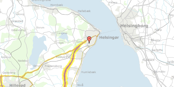 Trafikstøjkort på Fr Leyels Vej 21, 3070 Snekkersten