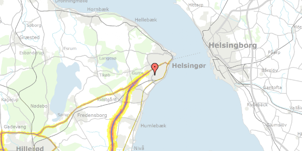 Trafikstøjkort på Fr Leyels Vej 26, 3070 Snekkersten