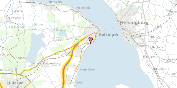 Trafikstøjkort på G A Hagemanns Vej 27, 3070 Snekkersten