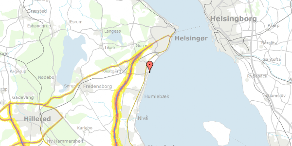 Trafikstøjkort på Gl Brovej 18A, 3060 Espergærde