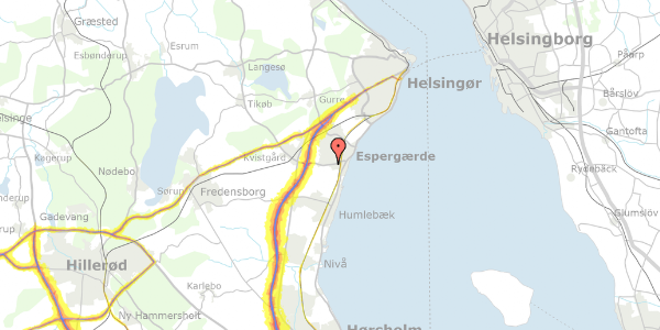 Trafikstøjkort på Gl Tibberupvej 31A, 3060 Espergærde