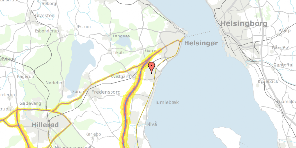 Trafikstøjkort på Godthåbsvej 10B, 3060 Espergærde