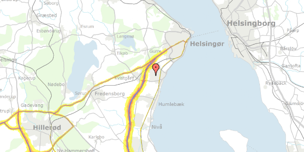 Trafikstøjkort på Godthåbsvej 17A, 3060 Espergærde