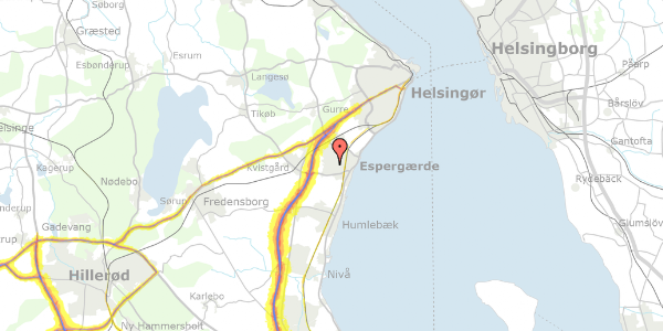 Trafikstøjkort på Grydemosevej 19, 3060 Espergærde