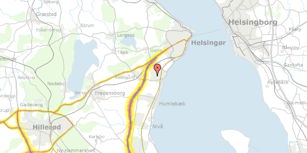 Trafikstøjkort på Grydemosevej 123, 3060 Espergærde