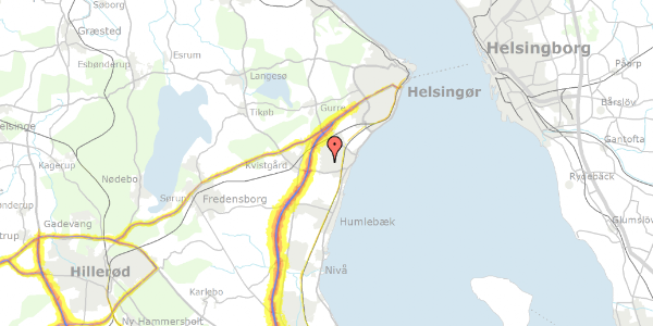 Trafikstøjkort på Grydemosevej 137, 3060 Espergærde