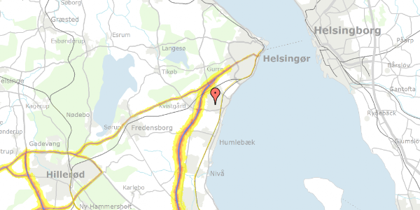 Trafikstøjkort på Grydemosevej 209, 3060 Espergærde