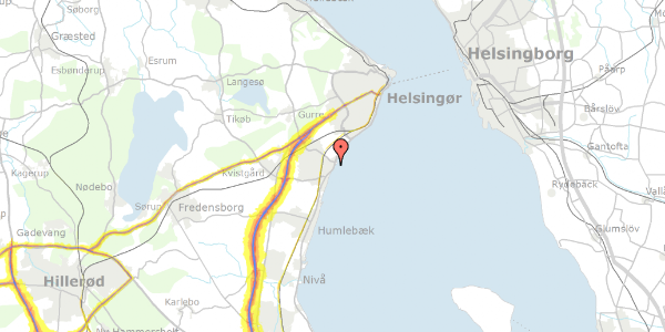 Trafikstøjkort på Gylfesvej 3, 3060 Espergærde