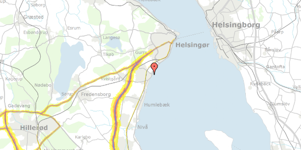 Trafikstøjkort på Gylfesvej 4, 3060 Espergærde