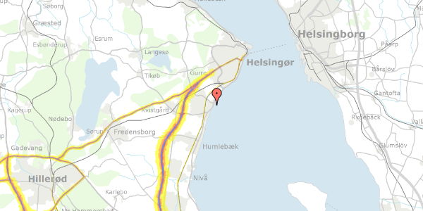 Trafikstøjkort på Gylfesvej 5, 3060 Espergærde