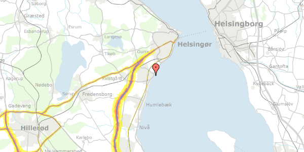 Trafikstøjkort på Gylfesvej 17A, st. 5, 3060 Espergærde