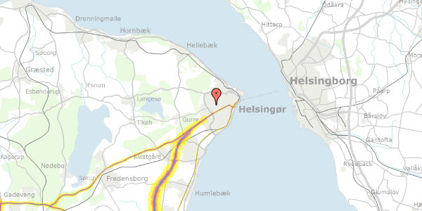 Trafikstøjkort på H C Ørsteds Vej 18, 3000 Helsingør