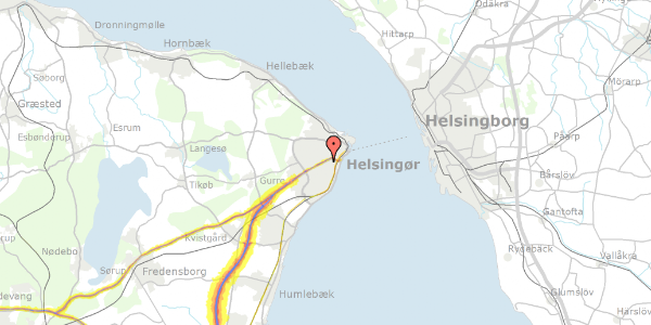 Trafikstøjkort på Haderslevvej 6A, 3000 Helsingør