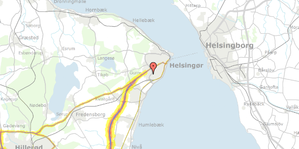 Trafikstøjkort på Hans Paaskes Vej 7, 3070 Snekkersten