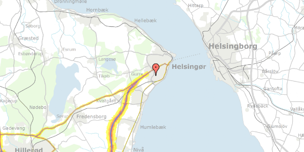 Trafikstøjkort på Hans Paaskes Vej 53, 3070 Snekkersten