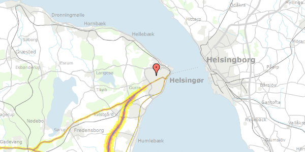 Trafikstøjkort på Hauchsvej 4, 3000 Helsingør