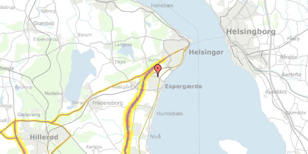 Trafikstøjkort på Havremarken 6, 3060 Espergærde