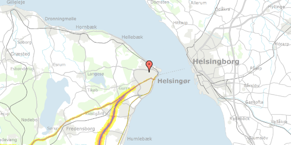 Trafikstøjkort på Heimdalsvej 37, 3000 Helsingør