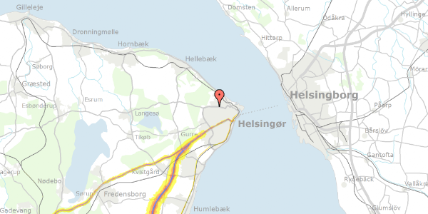 Trafikstøjkort på Holbergsvej 3C, 3000 Helsingør