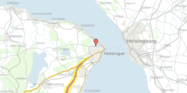 Trafikstøjkort på Holbergsvej 21, 3000 Helsingør