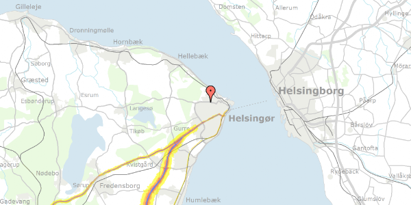 Trafikstøjkort på Holbergsvej 25, 3000 Helsingør