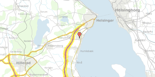 Trafikstøjkort på Hovgårdsparken 3, 1. th, 3060 Espergærde