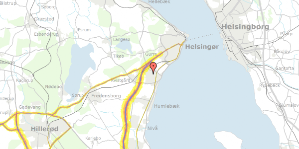 Trafikstøjkort på Hovvej 15, 2. th, 3060 Espergærde