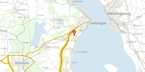 Trafikstøjkort på Hovvej 26, 3060 Espergærde