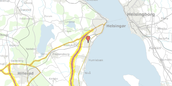 Trafikstøjkort på Hovvej 31, 3060 Espergærde