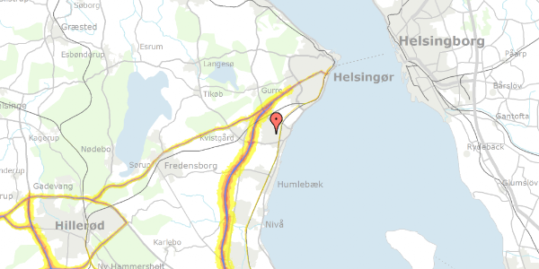 Trafikstøjkort på Hovvej 53, 3060 Espergærde