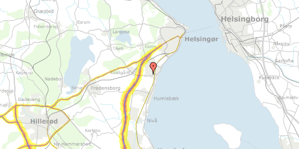 Trafikstøjkort på Hovvej 91, 3060 Espergærde