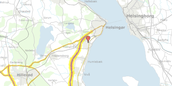 Trafikstøjkort på Humlemarken 28, st. th, 3060 Espergærde