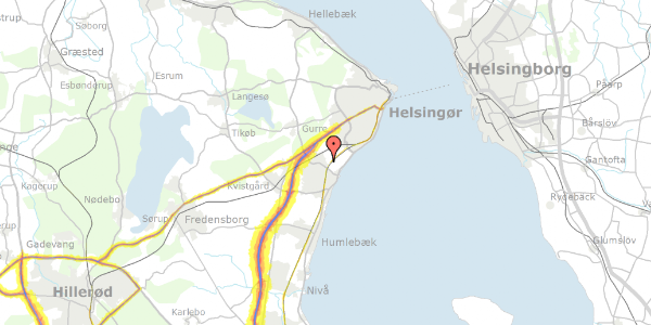 Trafikstøjkort på Hyacintvej 18, 3060 Espergærde