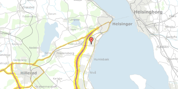 Trafikstøjkort på Hybenhaven 24, 3060 Espergærde