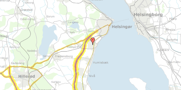 Trafikstøjkort på Hyrdevej 9B, 3060 Espergærde