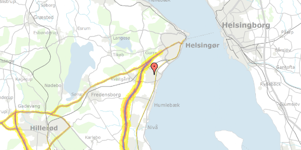 Trafikstøjkort på Hyrdevej 18, 3060 Espergærde