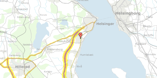 Trafikstøjkort på Hyrdevej 45, 3060 Espergærde