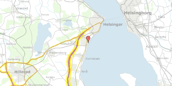 Trafikstøjkort på Idrætsvej 2, 3060 Espergærde