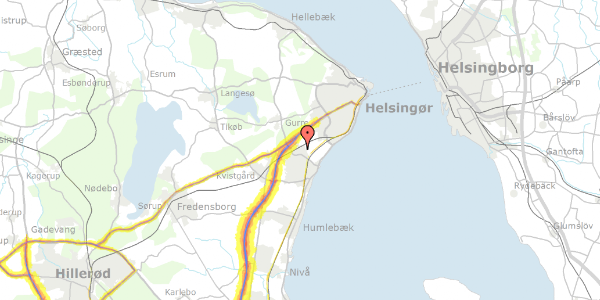 Trafikstøjkort på Ingevej 14, 3060 Espergærde